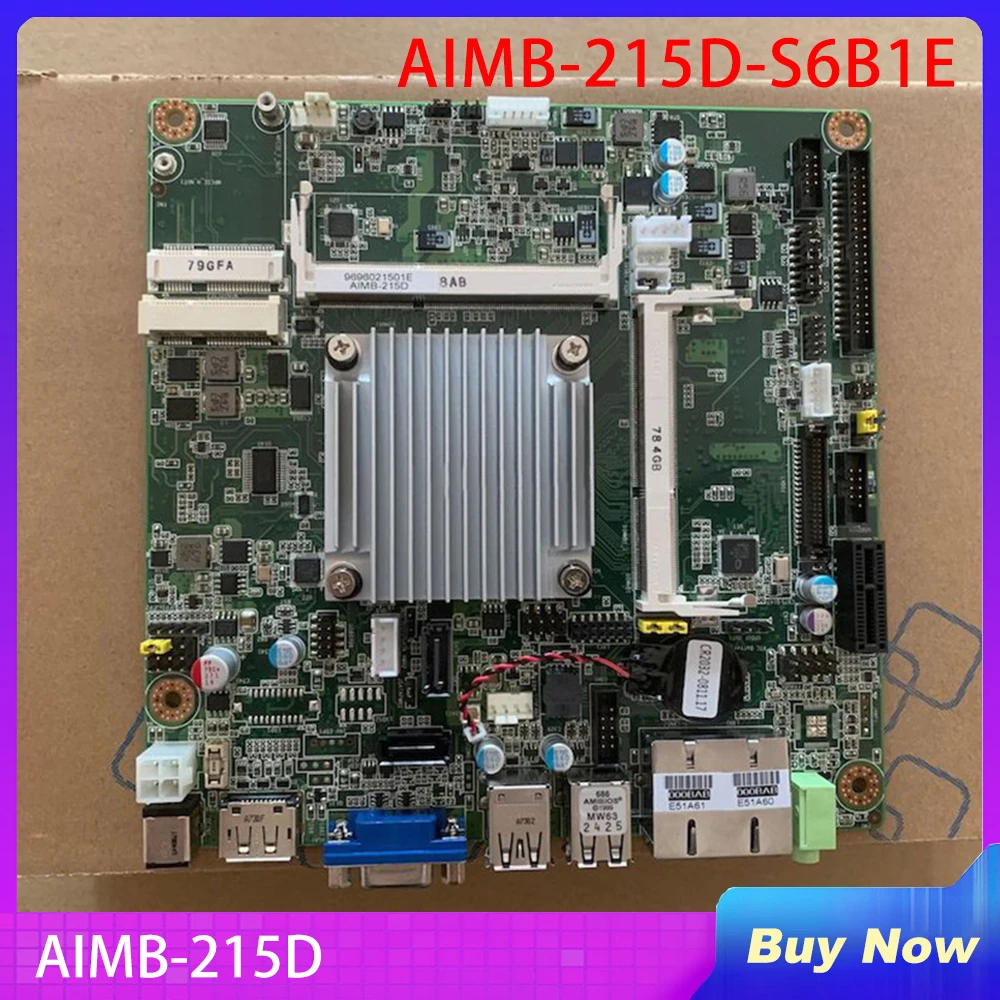 For Advantech Industrial Motherboard 4 Core J1900 Dual Network Port 6 Serial Port AIMB-215D AIMB-215D-S6B1E