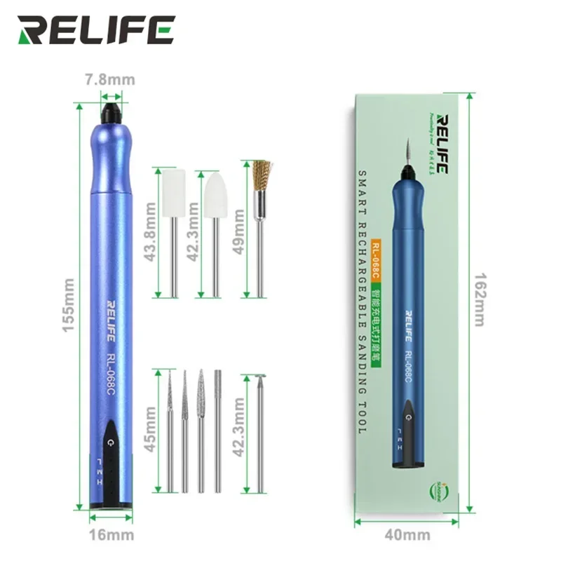 

Relife RL-068C Speed Adjustable Engraver Electric Grinding Pen Small Grinding Machine Mini Tool Set DIY Jade Engraving Pen Polis