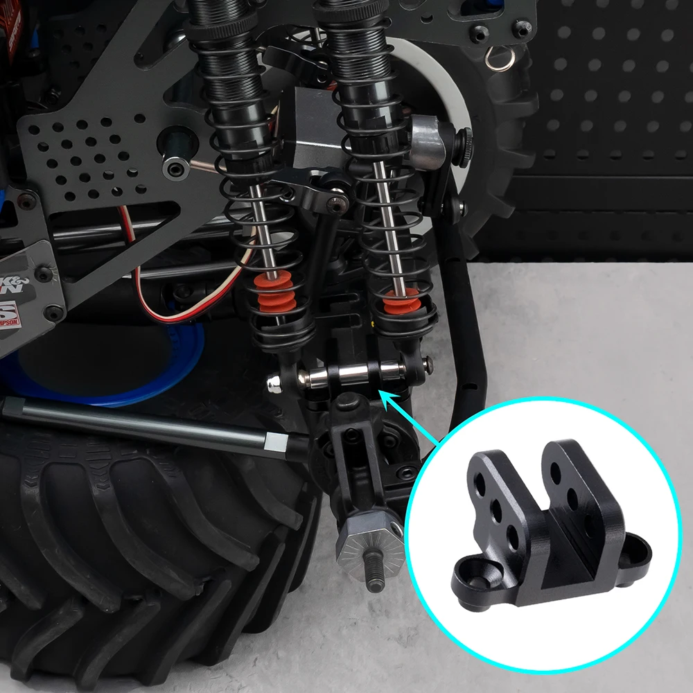 AXSPEED-Juego de soporte de montaje de choque superior e inferior de aleación de aluminio para LOSI 1/8 LMT 4WD Monster Truck, piezas de mejora