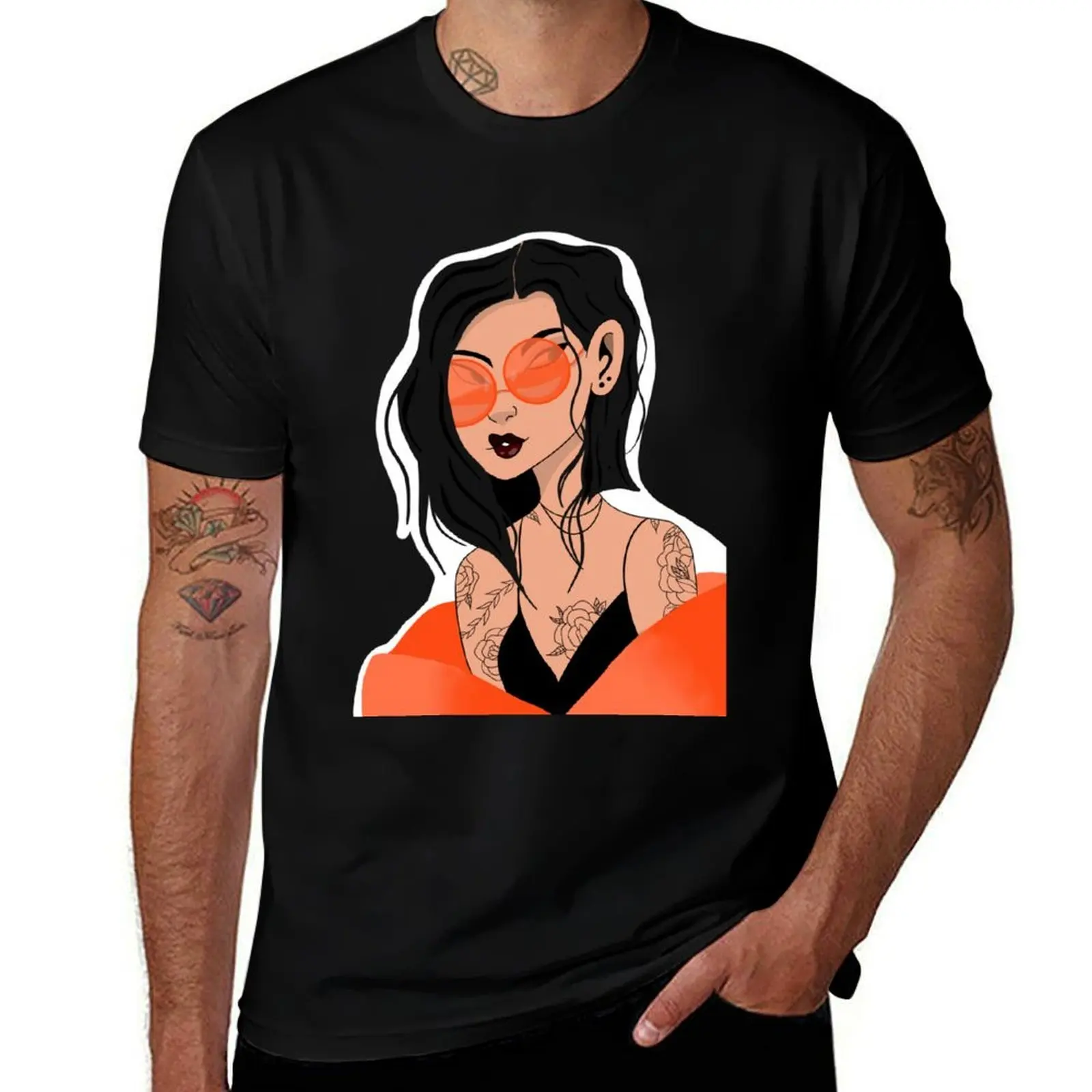 

Tatted babe T-Shirt hippie clothes sports fans affliction shirts oversizeds t shirts for men graphic