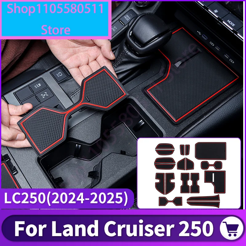 For Toyota Land Cruiser 250 2024 2025 Prado LC250 1958 First Edition Gate slot mat,Interior Upgraded Accessories Modification