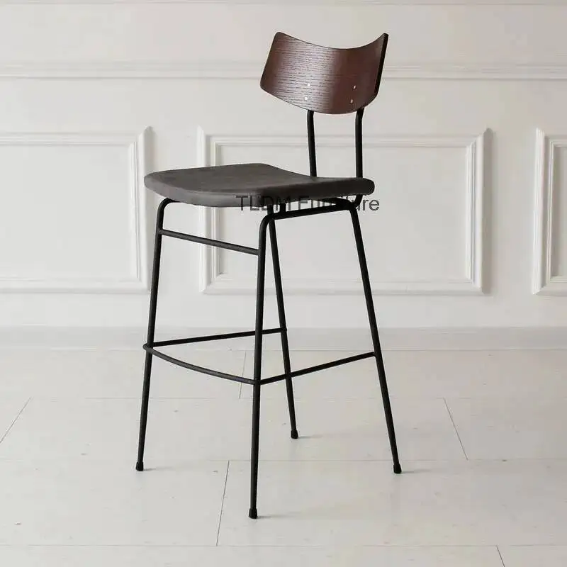 

Металлические обеденные стулья для завтрака, современные барные стулья с высокой спинкой, элегантная мебель для дома и бистро, Silla Para Comedor