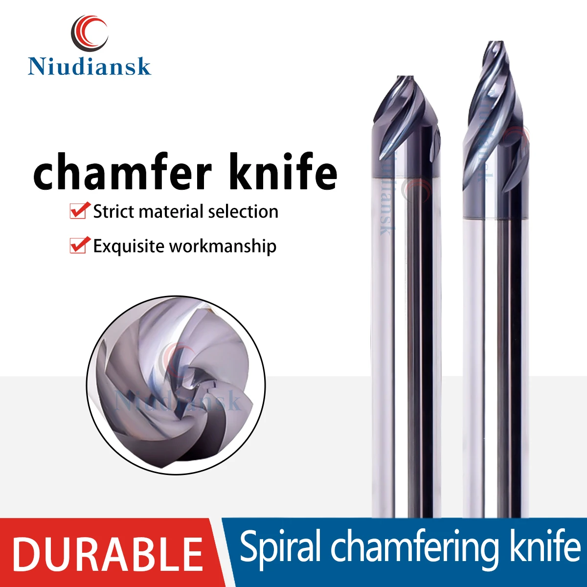 Spiral Chamfering Knife 30 Degrees/60 Degrees/90 Degrees/120 DegreesCNC Tungsten Steels Efficient Chamfering Knife Alloy Coating