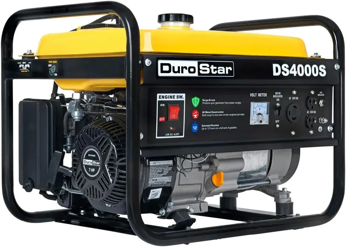 

New DS4000S Portable Generator,Plenty of Power – With 4,000 peak watts and 3,300 running watts Yellow/Black | USA | NEW