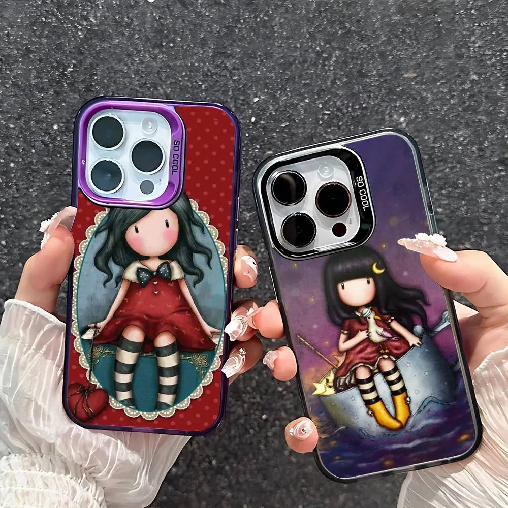

Чехол для телефона Cute-Girl Kid Santoro-Gorjuss-S для iPhone 17 16 15 11 12 13 14 Pro Max 16 Plus 12 Mini 7 8 XR XS 15Pro MAX Cove