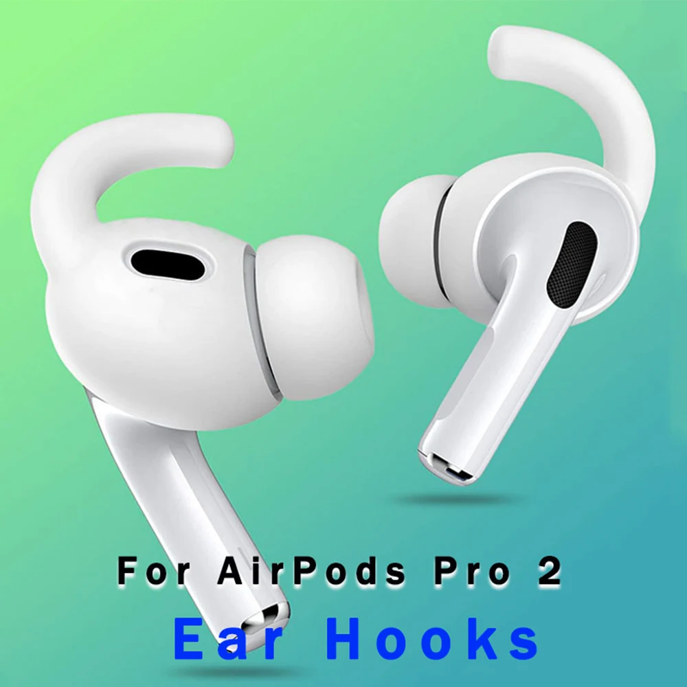 1 par de ganchos para el oído para Apple AirPods Pro 2 soportes antideslizantes de silicona eartips auriculares silicona tapones para el oído