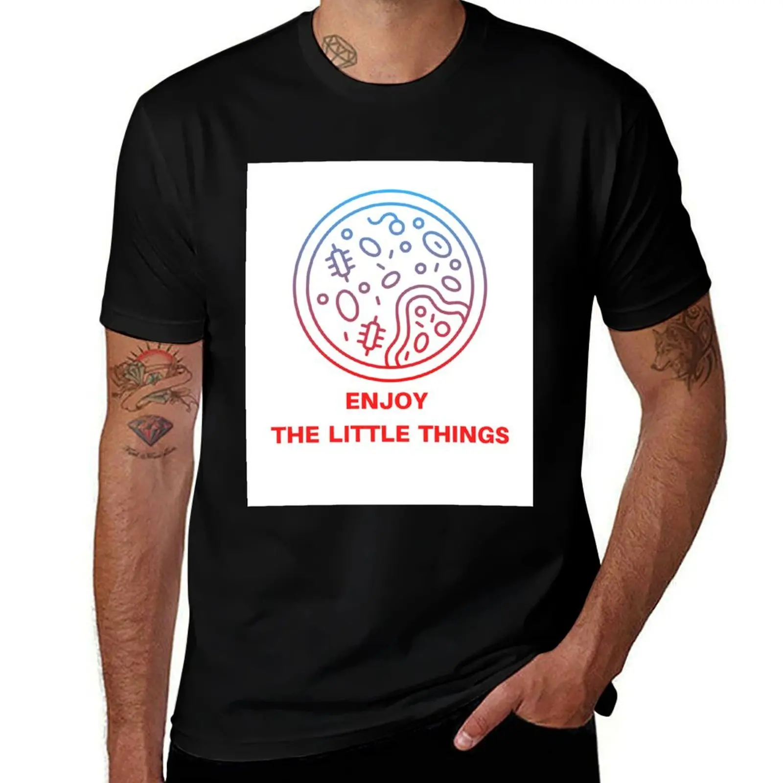 microbiologists enjoy the little things T-Shirt Casual All Match Tee Shirt for Men T-Shirt