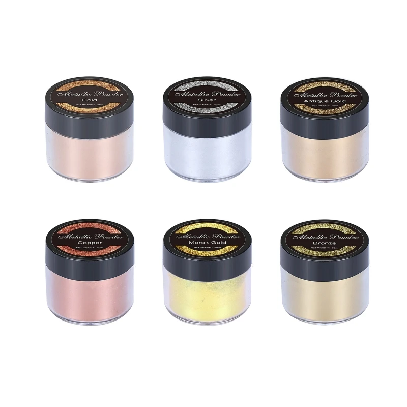 

MXME Metallic Effect Epoxy Resin Color Powder Pigment Polish 4Colours 20g/0.7oz