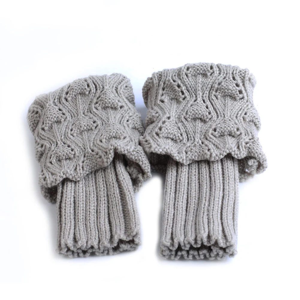 Frío aconchegante inverno manguito elástico acrílico confortável manguito elástico perfeito elegante padrão de crochê ajuste confortável
