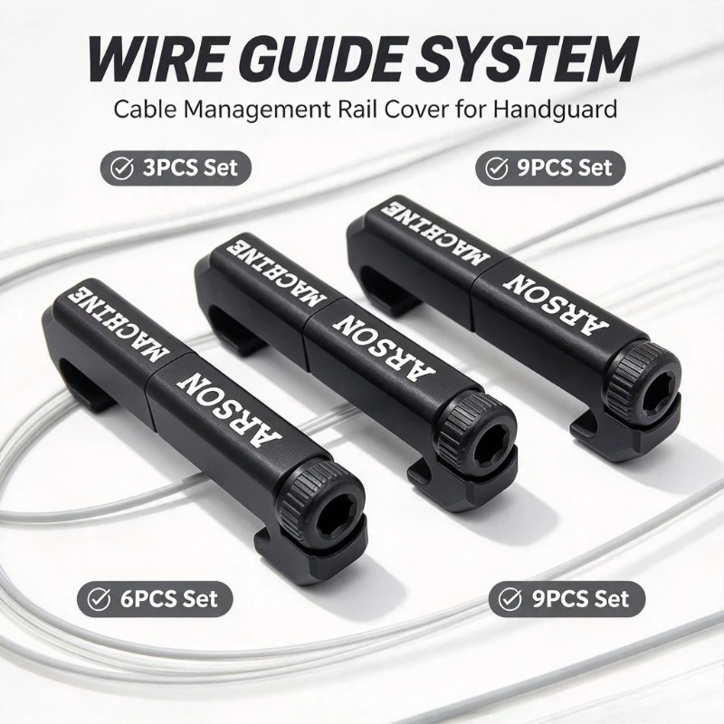 3/6/9PCS Wire Guide Kit Picatinny Rail Cable Cover Anti-scratch DIY Model Handguard Wiring Fixed Parts