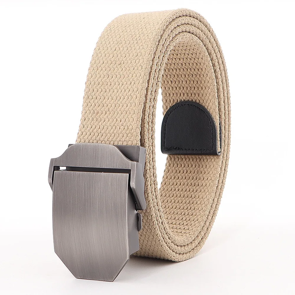 

Мужской регулируемый ремень контрастного цвета из ткани с текстурой под сплав, прочный однотонный тканевый пояс для костюма