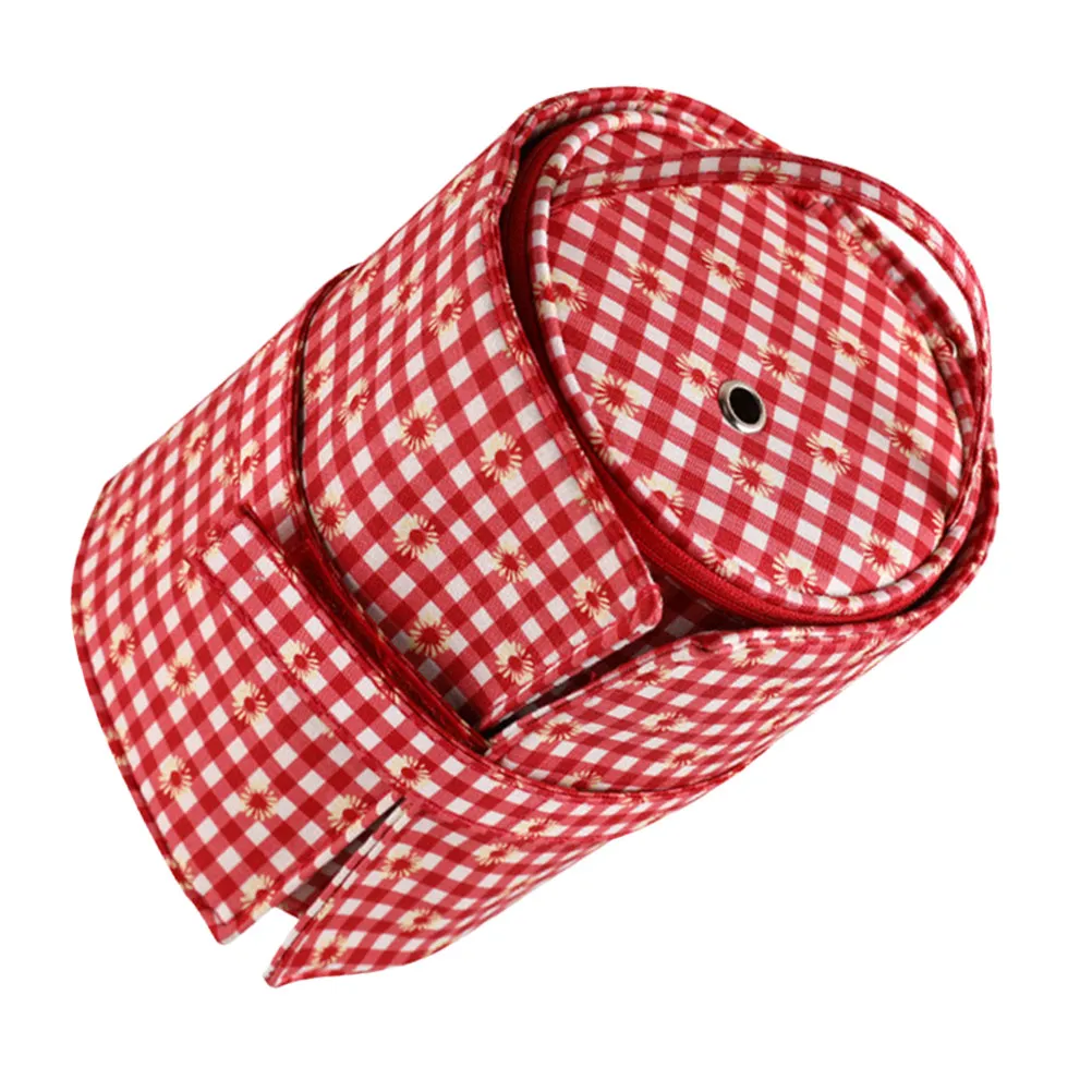 

Crochet Hook Bag Wear Resistant Polyester Knitting Organizer Portable Sewing Needle Storage Knitting Project Yarn Organizer Case