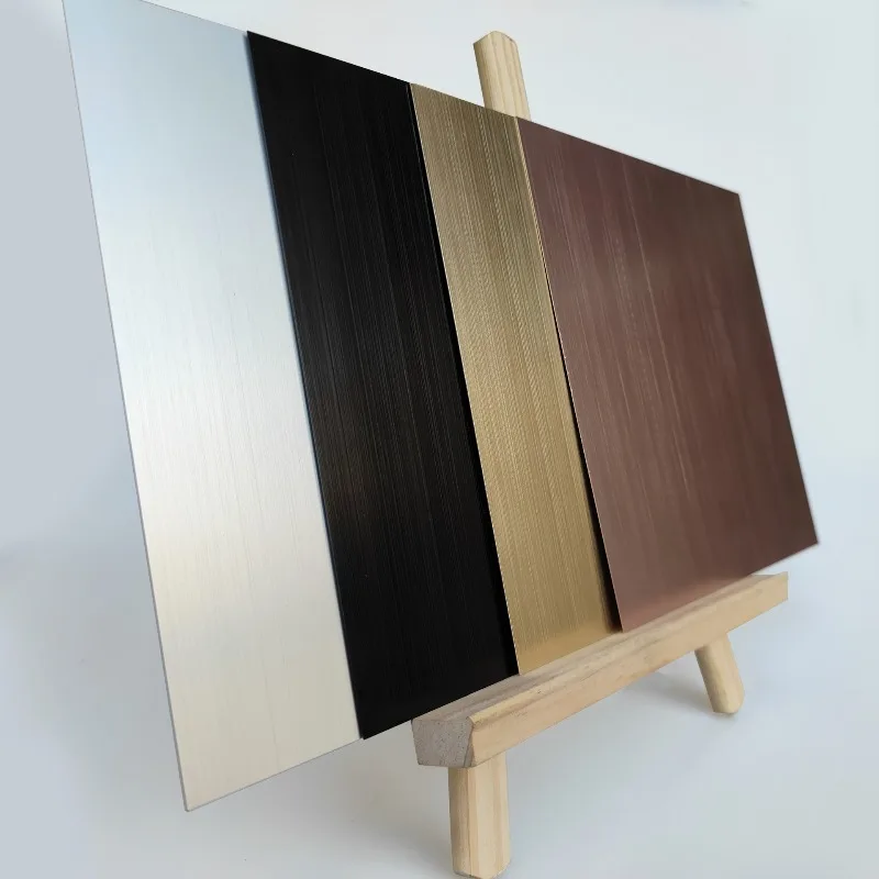 Gold Brushed Anodized Aluminum Plate 100x100mm 200x200mm 0.5/0.8/1/1.5/2mm Thickness Black Silver Gold Rose