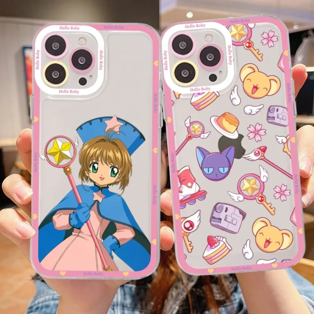 Anime Cardcaptor Sakura Phone Case For IPhone 15 13 14 Pro Max XS XR 12 11 Pro 13 Mini Soft Clear Back Cover