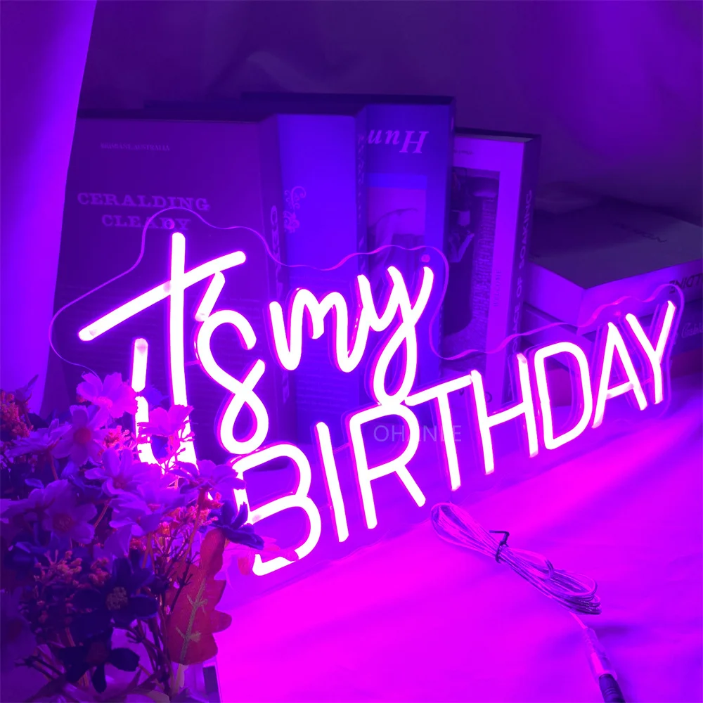 Its my birthday Neon Sign Light for Birthday Party Decoration