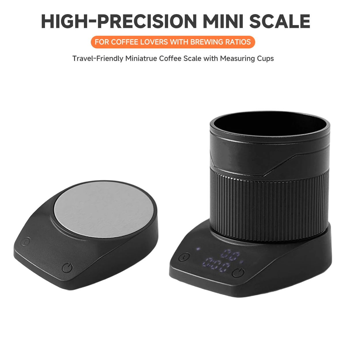 

Mini Electronic Scale Espresso LED Weighing 0.1g High Precision Measures Portable Coffee Scale With Powder Receiving Cup