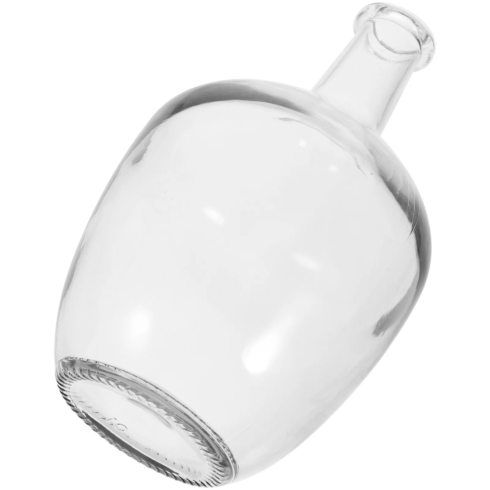 

Glass Vase Clear Transparent Hydroponic Flower Bottle Flat Bottom Table Centerpiece Small Decorative Home Desk Planter Ornament