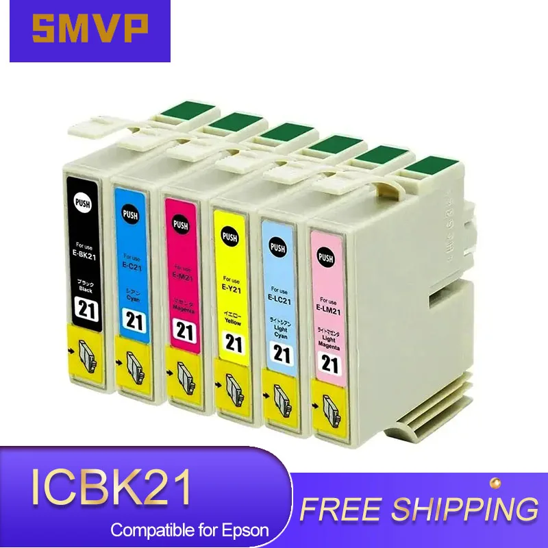 

ICBK21 ICC21 ICM21 ICY21 ICLC21 ICLM21 Цветной совместимый струйный картридж премиум-класса для принтера Epson PM-930C