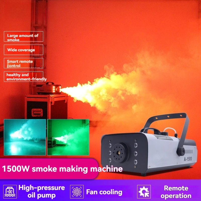1500W Constant Temperature Colorful Spray Remote Control Bar Wedding Performance Atmosphere Fog Making Sprayer