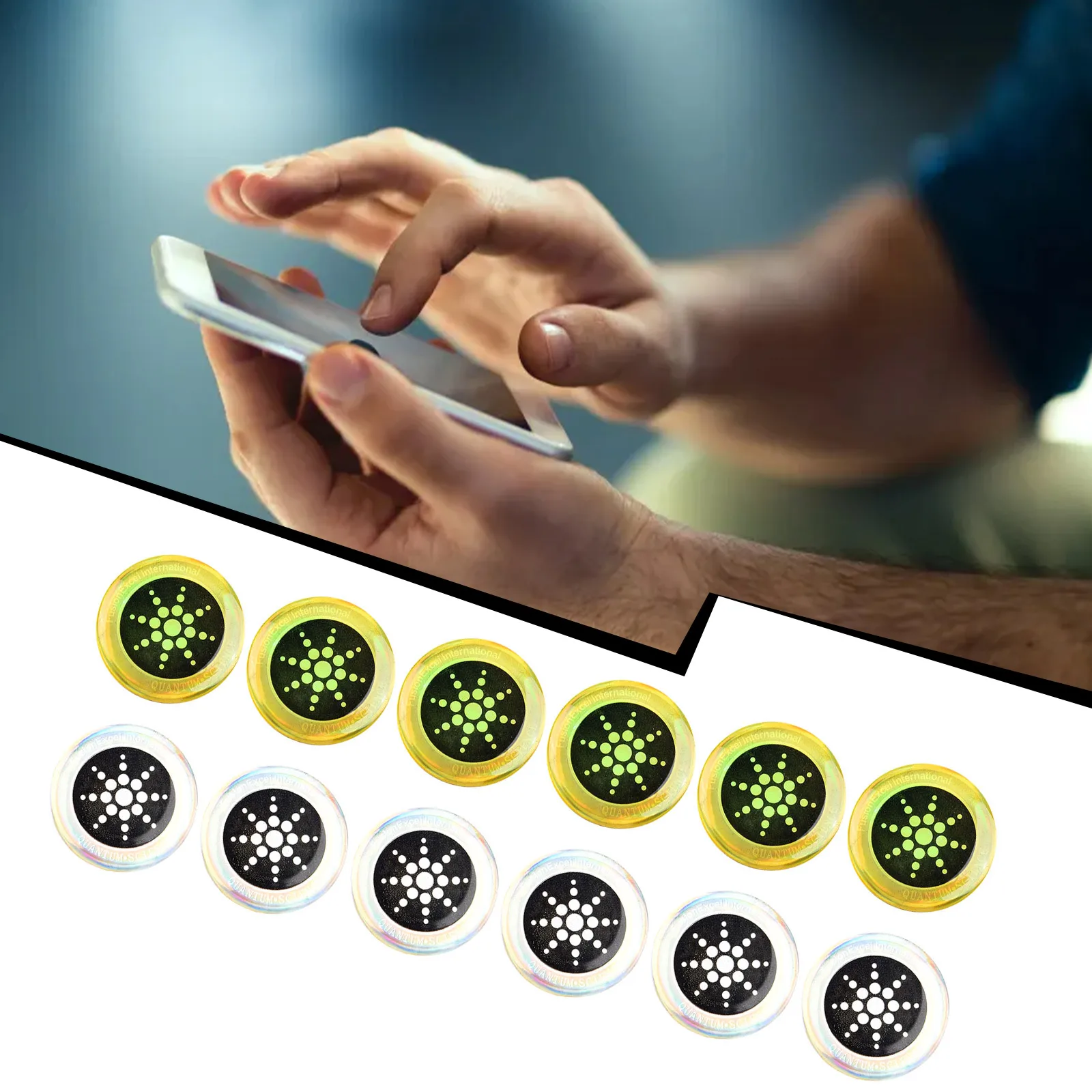 

EMR Stickers Sticker 6 Pcs Gold 6 Pcs Silver Computer Reduce Radiation By 99 Scalar Energy 12pcs EMR Neutralizer