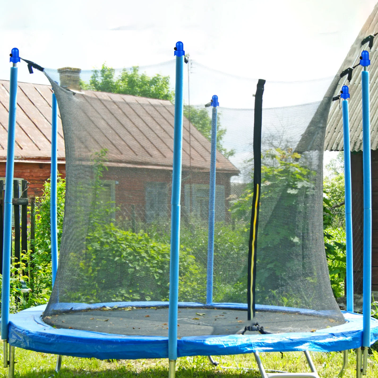 

4pcs Ball Cap 1.5 Inch Plastic Trampoline Pole Cover Replacement For Safety Net Enclosure Universal Fit Stainless Steel Screw