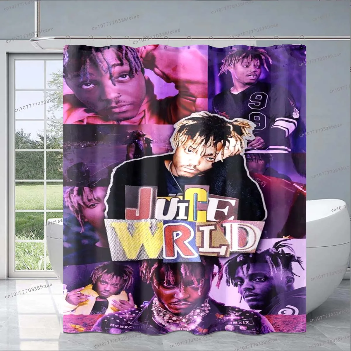 Album Rapper Juice Wrld 999 Shower Curtain Adult Bathroom Personalized Fashion Decorative Shower Curtain Art Shower Curtain