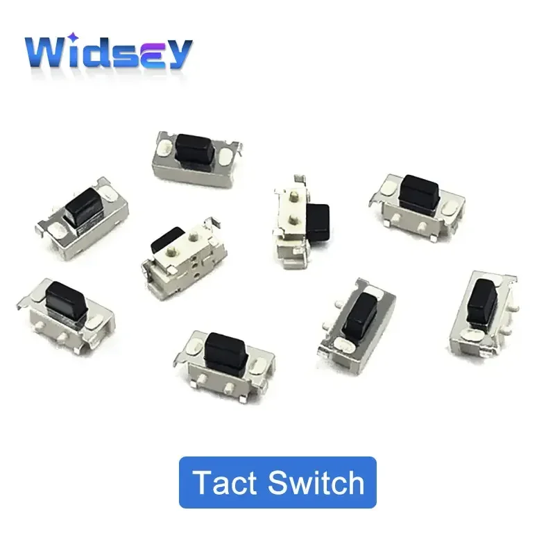 100pcs Side Pressing Tact Switch 3*6*3.5 Columnar 0.7mm TD-19XA Temperature Resistant Horizontal Type Wave Soldering Terminals