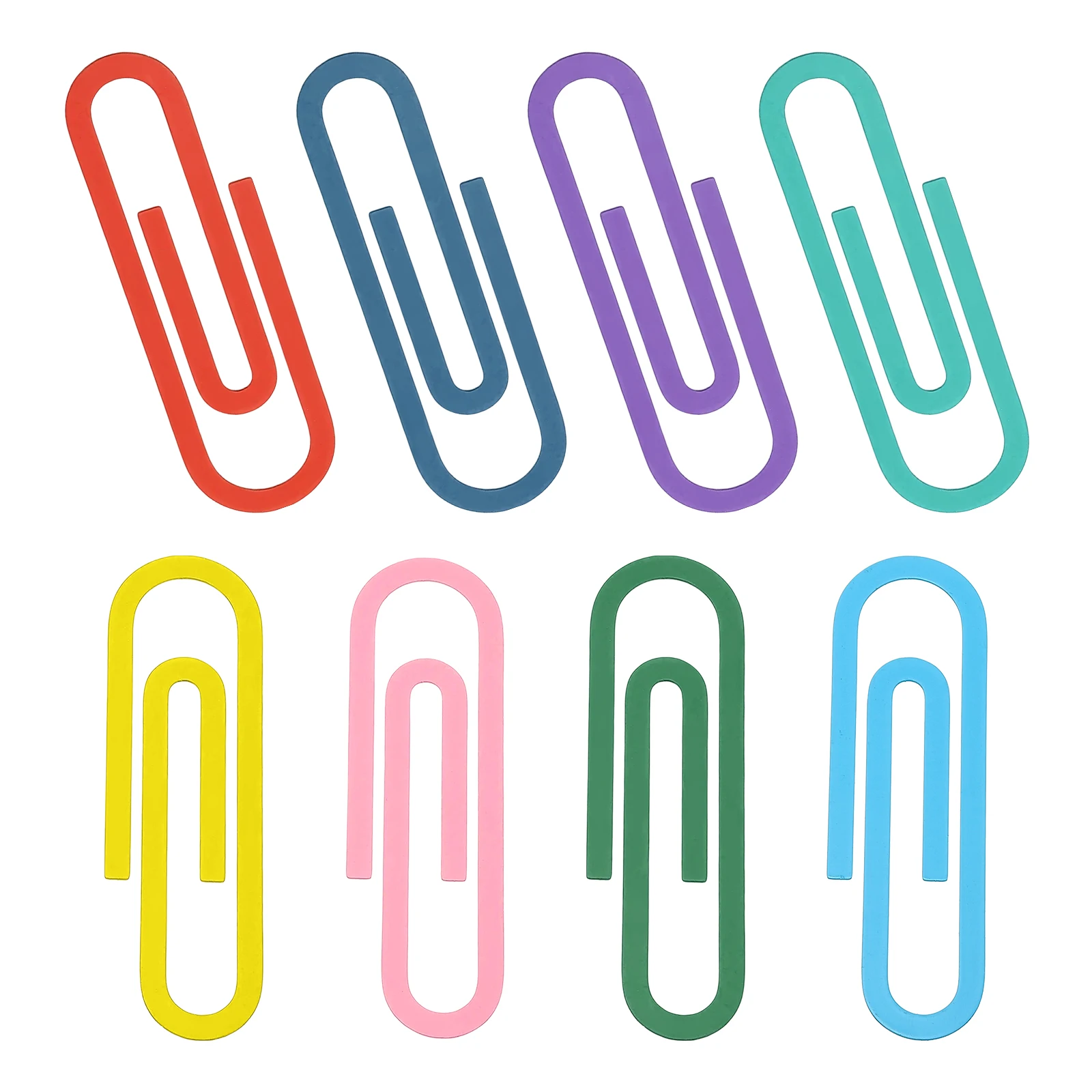 8Pcs Paper Clip Bookmarks Metal Book Marks Page Markers Gift for Book Reading Notebook Document Office Teacher Reader Multicolor