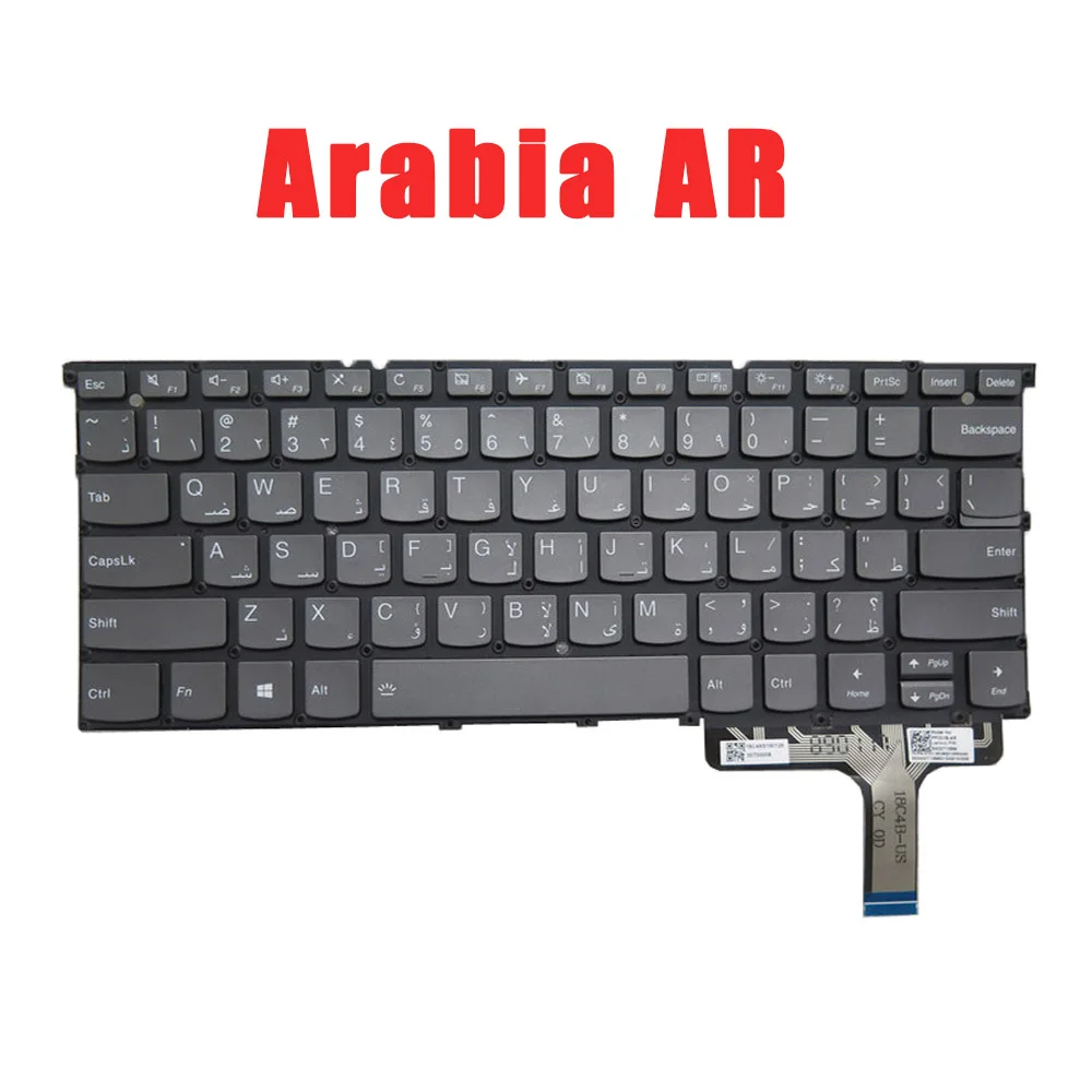 Laptop Keyboard For Lenovo For Yoga S940-14IIL S940-14IWL Arabia AR Brazil BR Canada CF France FR Backlit Gray New