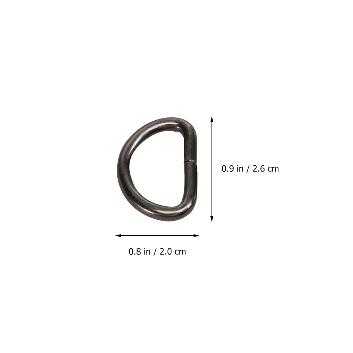 

40 pcs Buckle Bag Hardware Backpack D Ring Luggage Clothes D Buckle Thick Anti Slip Durable Metal Craft Accessories