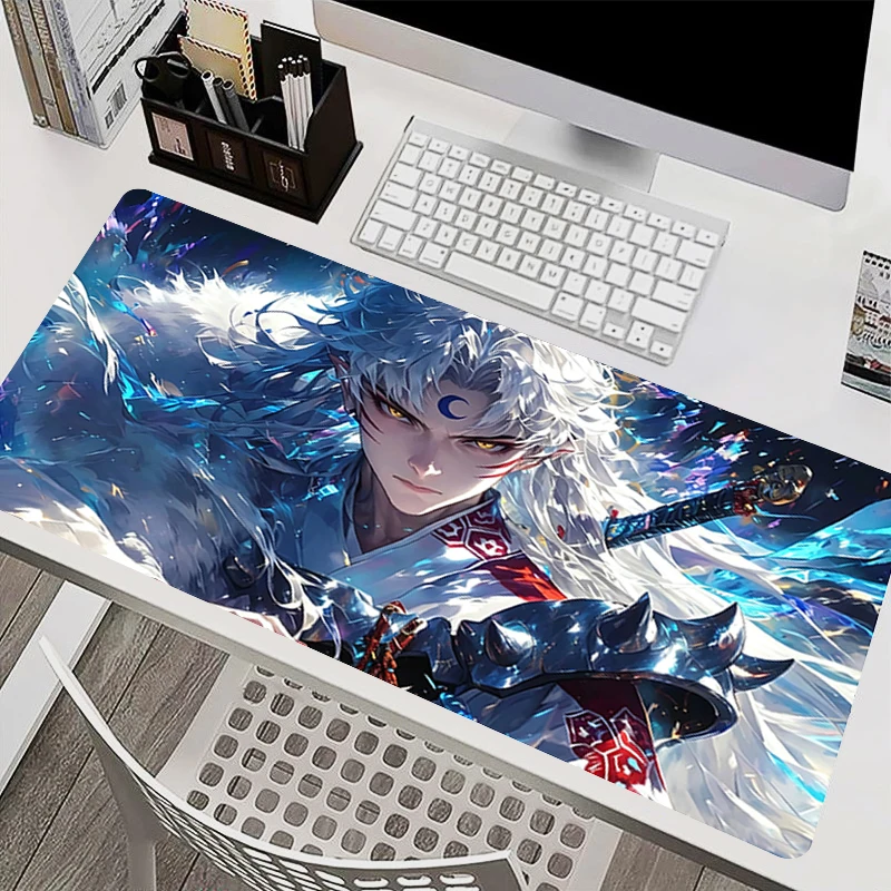 Cool Mouse Pad Notbook PC Gamer Mouse Mat Inuyasha Anime Keyboard Pad NonSlip Computer Desk Mat Rubber Gamer Extended MousePad