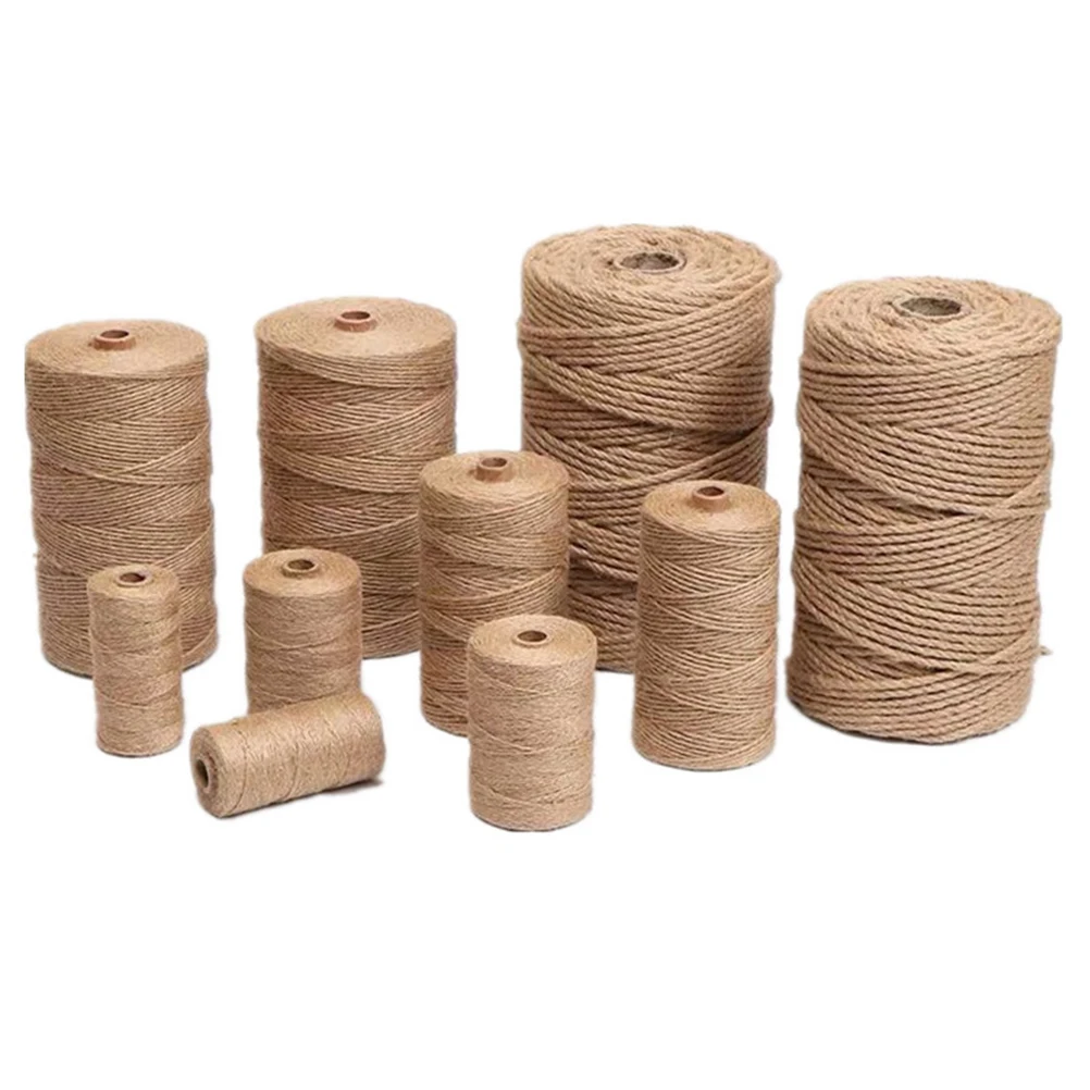 

3 Rolls Hemp Cord Burlap Twine Rope Multifunctional DIY Crafts Gift Decor Home Gardening Hemp Cord String Project