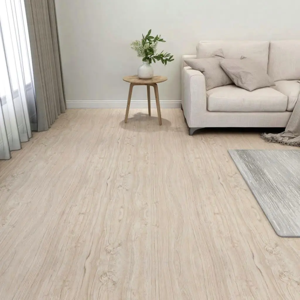 Self-Adhesive Light Brown PVC Flooring Planks - 20 pcs, 1.86 m² | Easy Install Luxury Vinyl Tiles