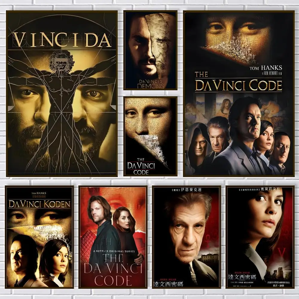 Mystery Movie T-The Da Vinci Code Poster PP Paper Wall Art for Living Rooms Bars Cafes Stylish Home Decor Gift