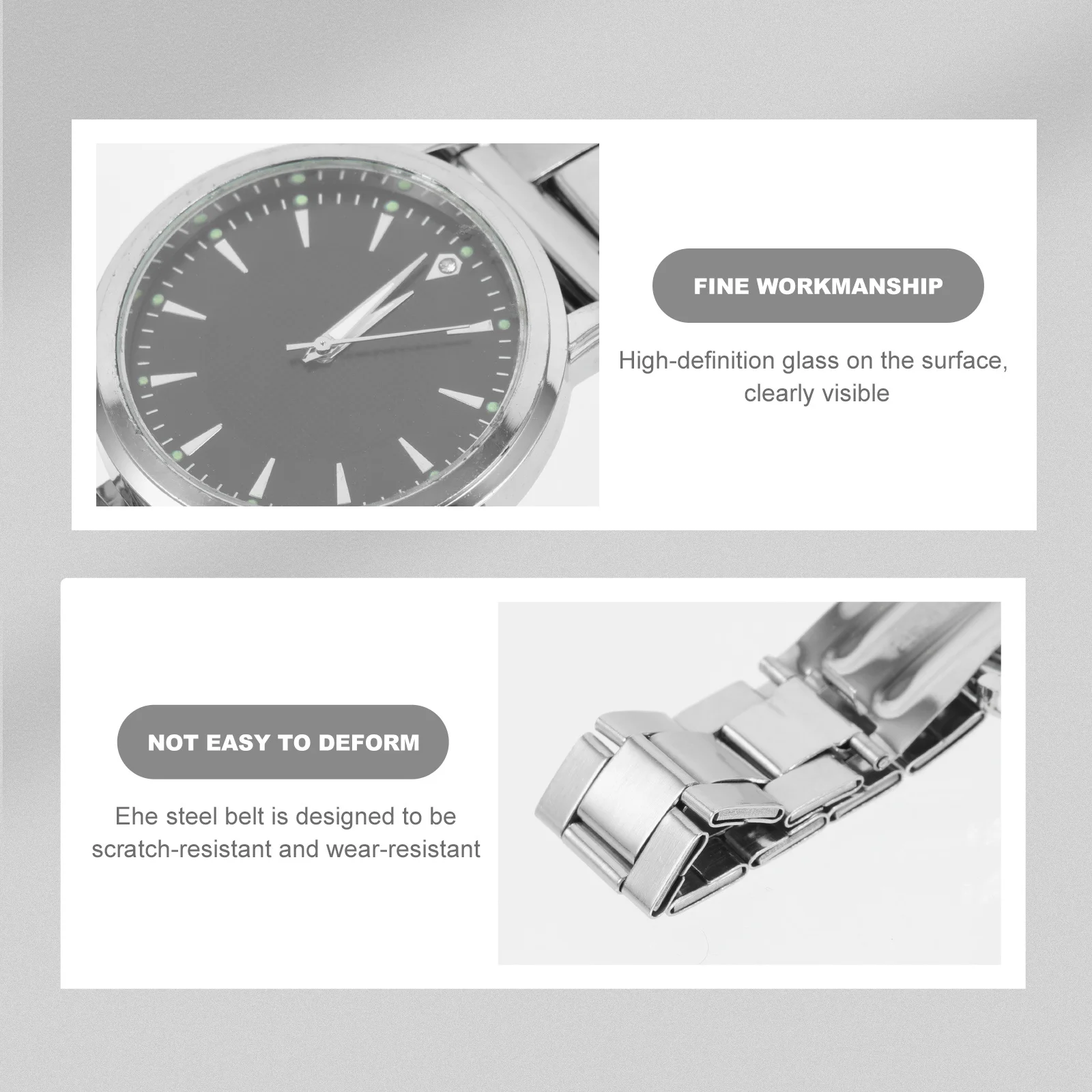 Relógio masculino luminoso pulseira de aço design simples para homens moda relógio de pulso casual negócios masculino presente mão jóias decoração