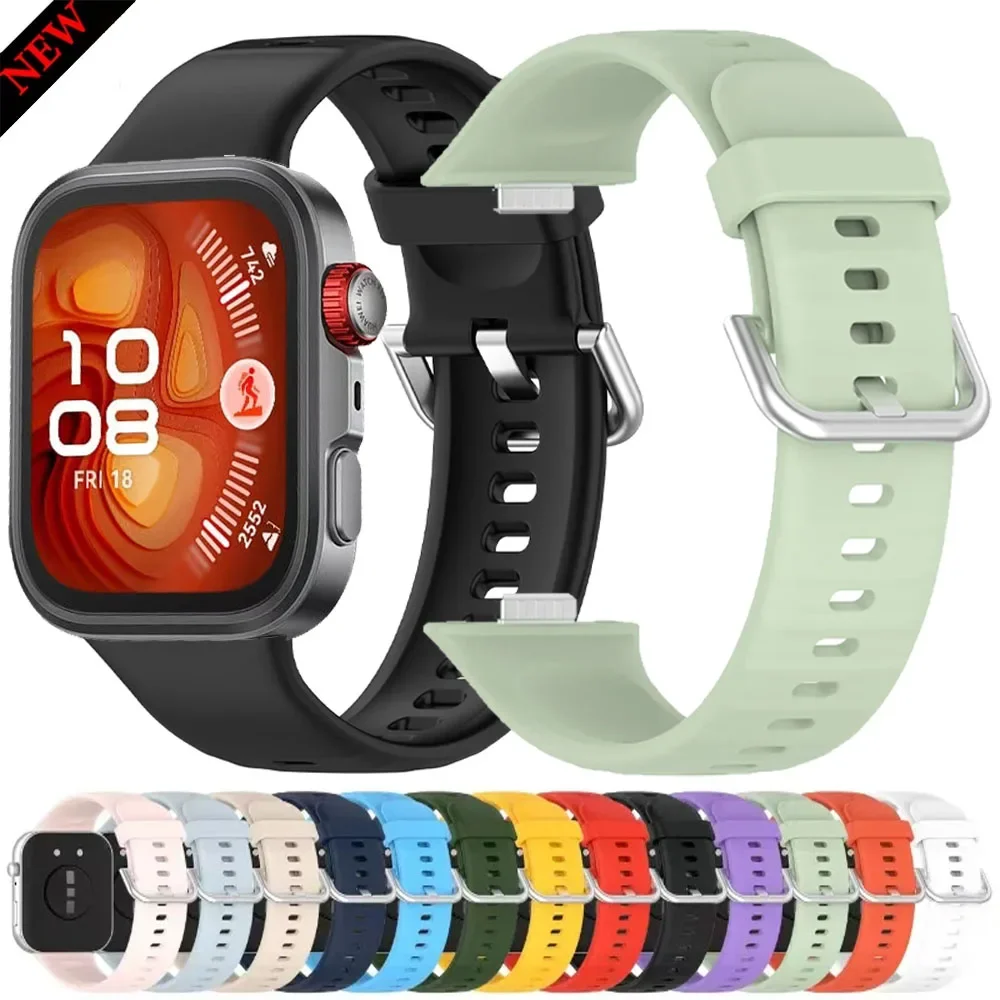 Official Silicone Strap For Huawei Watch Fit 3-4-5 Smartwatch Replacement Bracelet Wristband For Huawei Watch Fit 5-4 Pro Belt