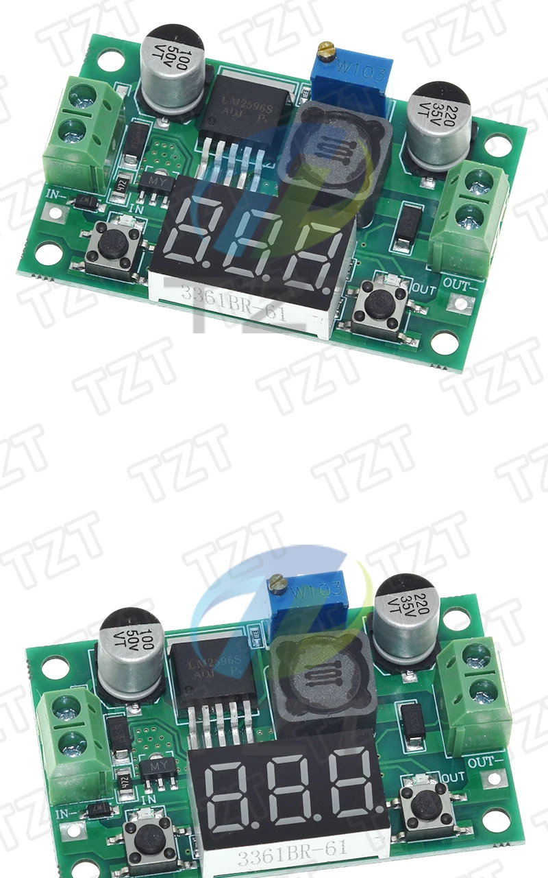 TZT LM2596 BUCK 3A DC-DC Spannung einstellbares Abwärtsmodul 4,0 ~ 40 V bis 1,25–37 V einstellbarer Regler mit LED-Voltmeter – Detail 7