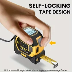 Military-grade super strong laser tape measure; digital tape measure; high-precision long-distance laser rangefinder intelligent