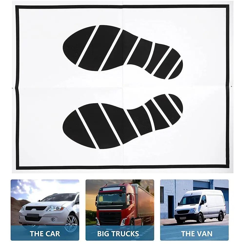 25/50/100Pcs Disposable Car Foot Mats Portable Paper Vehicle Foot Pads For Protection Disposable Car Mat Paper Anti-dirty Mat image 3