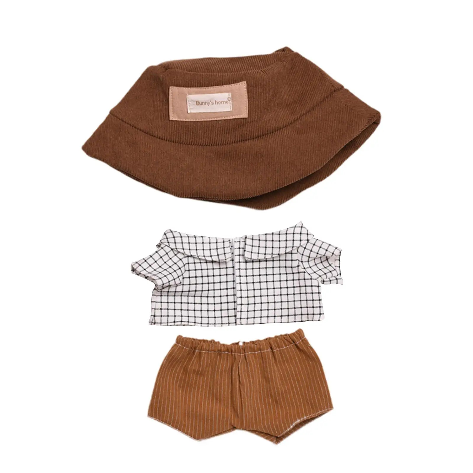 3x bonecas camisa com shorts e chapéu acessório roupas em miniatura para bonecas de 38cm presentes de ação de graças presentes de aniversário presentes de halloween