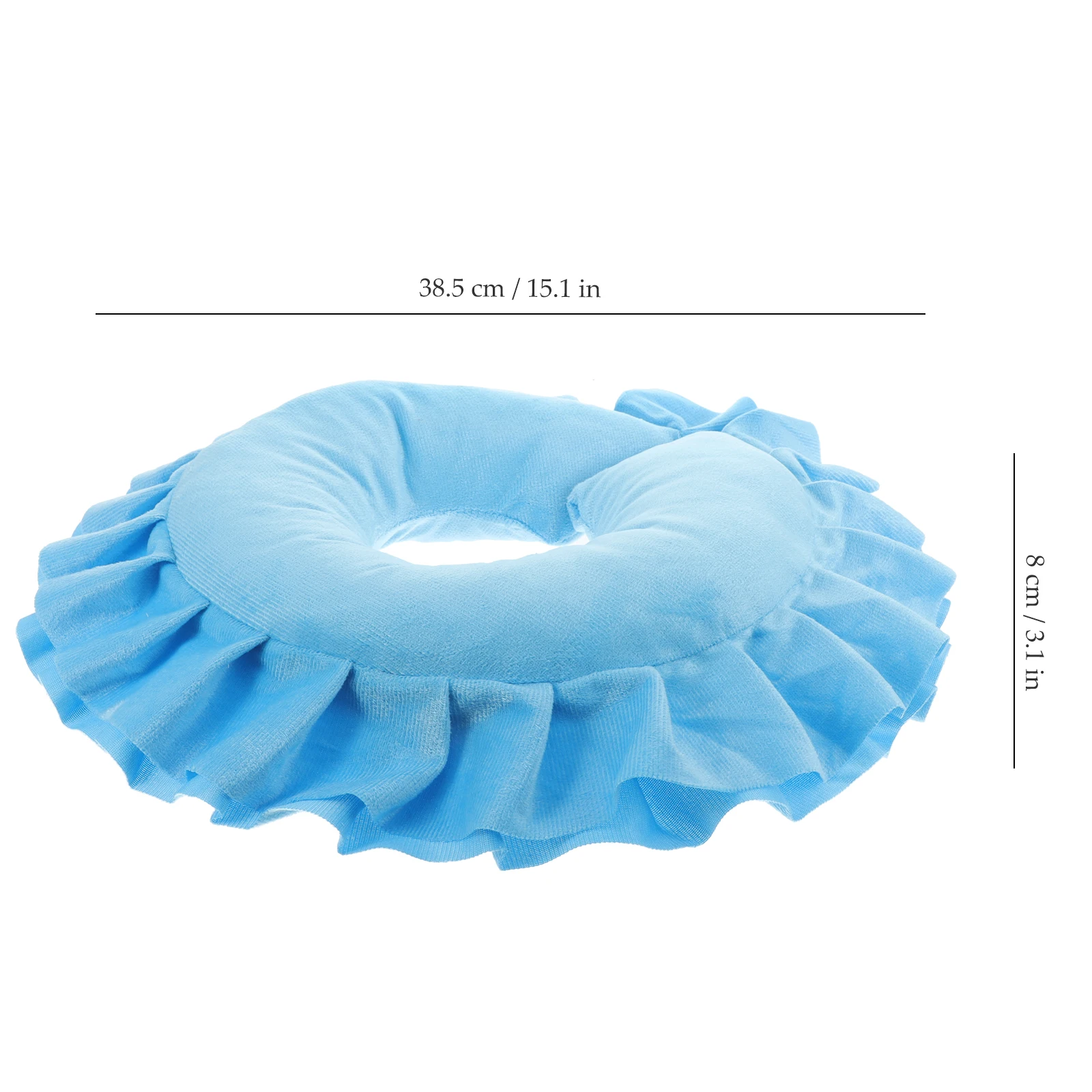 

U Shaped Crystal Velvet Headrest for Beauty Pillow For Beauty Salon Salon Spa Massage Bed Blue Color U Type Pillow