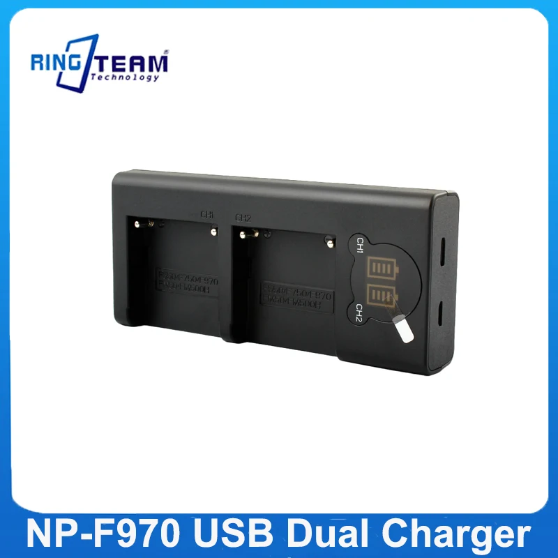 NP F960 NP F970 NP-F960 NP-F970 F950 Battery LED USB Charger For Sony PLM-100 CCD-TRV35 MVC-FD91 MC1500C L10 TR555 VX2200E D77