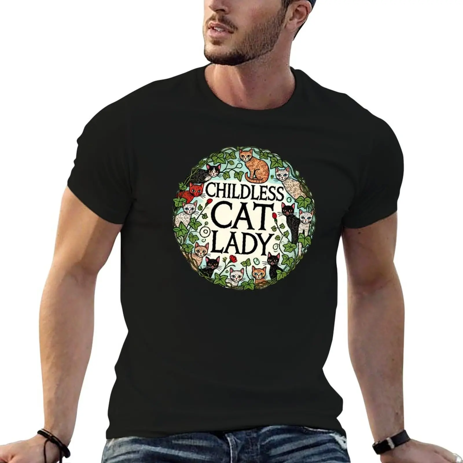 Childless Cat Lady T-Shirt custom t shirt essential t shirt clothes for men