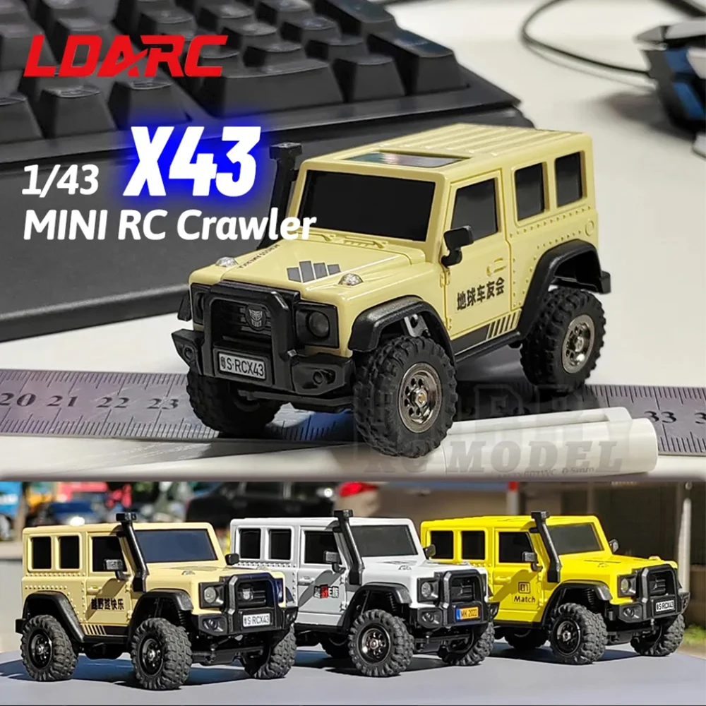 LDARC 1:43 Skala Mini RC Crawler RTR RC Rock Truck X43 4x4 2.4GHZ Hobby Grade Zdalnie sterowany model samochodu RC Buggy