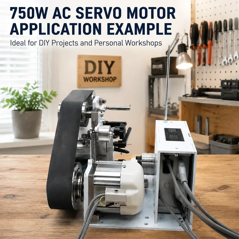 CNC Servo Motor Controller Kit 220v Electric Motor Lathe Motor with Speed Control Industrial Servo Motor Driver Set with Bracket