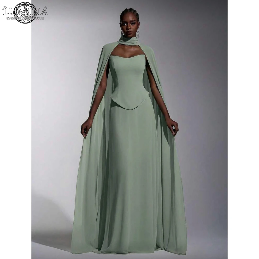 Lumina Custom Made Women's Wedding Party Attire Fishtail Skirt Evening Dresses Wedding Guest Dress Woman Dresses Elegant Slit