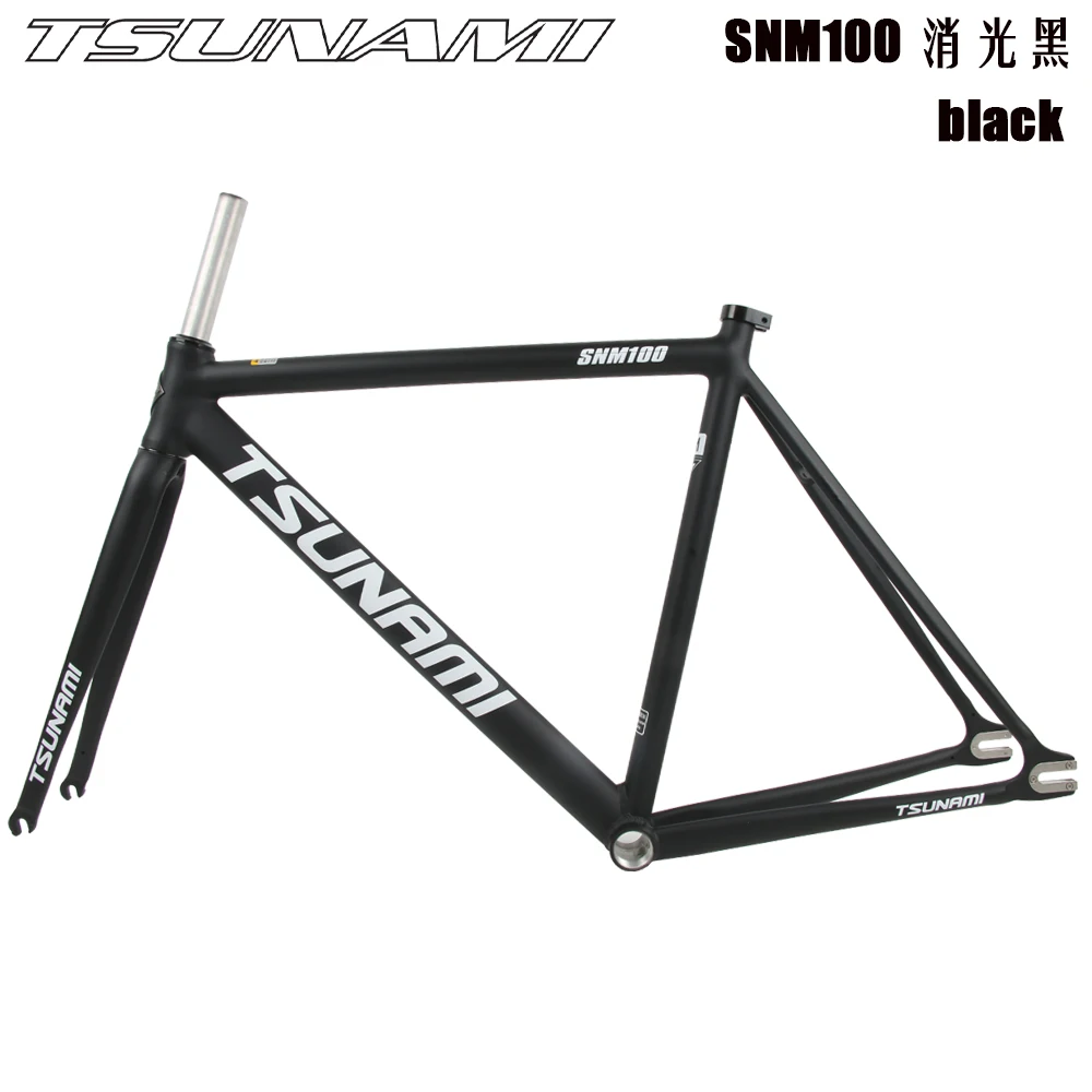 TSUNAMI SNM100 Wysokiej jakości zestaw ramy rowerowej o stałej przekładni 700c Aluminiowa rama i widelec 49 cm 52 cm 55 cm 58 cm Rama MTB