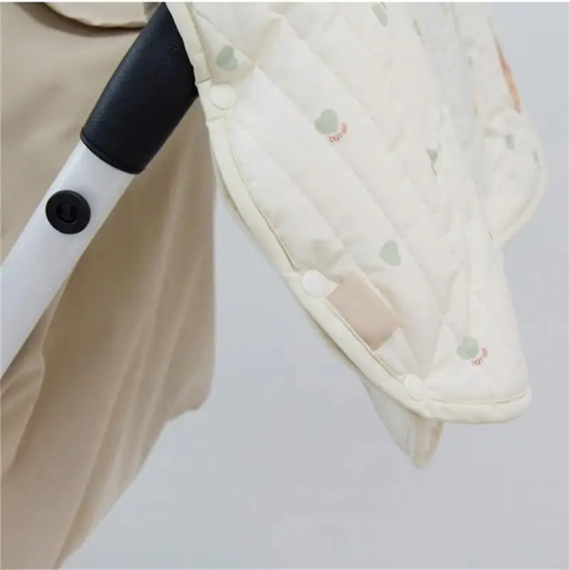 F3KC عربات الأطفال الأنيقة والعملية يفشل اليد قفازات مبطنة بالصوف قفازات مقاومة للرياح غطاء عربات الأطفال ملابس مريحة لفترة #4