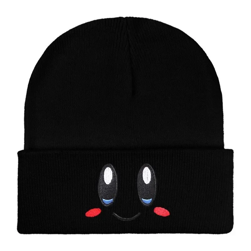 Big Eye Embroidery Elasticity Beanies Women's Cartoon Knitted Skull Caps Winter Warm Hip Hop Hats Men Crimping Melon Leather Hat