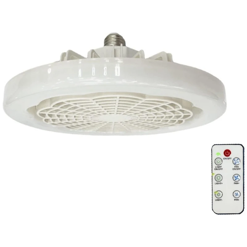 

【Popular】E27 Ceiling Fan With Light & Remote Control, Smart Fan Light, Lighting Fan, LED Ceiling Fan Lamp For Bedroom Kitchen